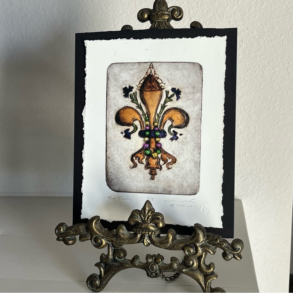Candice Alexander Signed & Numbered “Fat Tuesday” Print NOLA  Fleur di Les